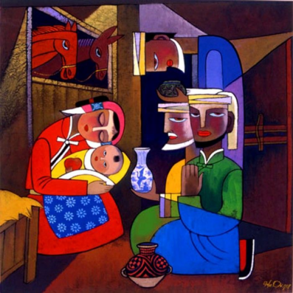 Painting of the Three Wise Man by James He Qui.